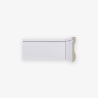 RODAPÉ LEV102  BRANCO COM FRISO - 1